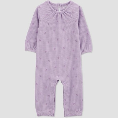 Image of Carter's Just One You®️ Baby Girls' Floral Jumpsuit - Purple Newborn