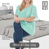 Ezi Women's Snap Front Short Sleeve Gingham Shift Seersucker Housecoat Apron Shirt - 4 of 4