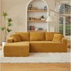 Dolonm 103" L-shaped Modular Cloud Sofa,Compressed Boneless with Deep Seats,No Assembly, for Living Rooms Bedrooms - 4 of 4