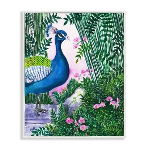 Stupell Industries Peacock in Pink Framed Giclee Art - 1 of 4
