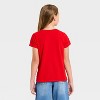 Girls' Short Sleeve Valentine's Day 'Rose Heart' Graphic T-Shirt - Cat & Jack™ Red - 3 of 4
