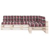 vidaXL Pallet Sofa Cushions 7 pcs Red Check Pattern - 3 of 4