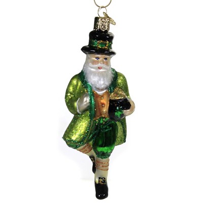 Old World Christmas 5.5 Inch Irish Santa Saint Patricks Day Tree Ornaments