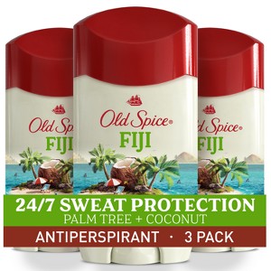 Old Spice Men's Antiperspirant & Deodorant - Fiji with Palm Tree - 2.6oz/3pk - 1 of 4