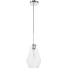 Elegant Lighting Gene 1 light Chrome and Clear glass pendant - 3 of 4