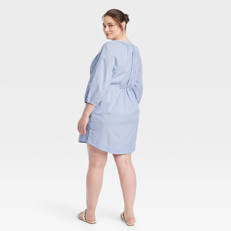 Women's Balloon 3/4 Sleeve Mini Shirtdress - A New Day™, 3 of 9