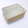 Unique Bargains Fabric Collapsible Storage Organizer Basket with Handles - 3 of 4