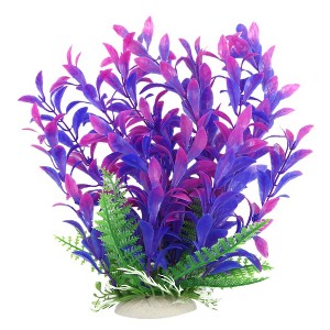 Unique Bargains Landscape Fish Tank Decoration Plastic Plant 8.66" - 1 of 3