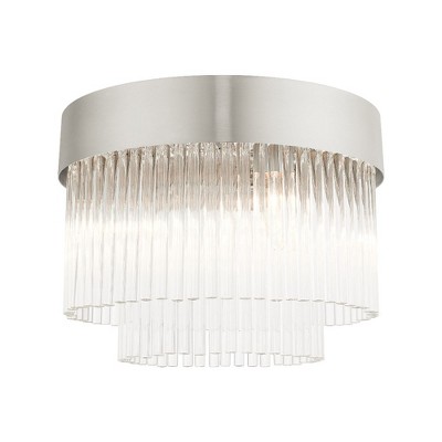Livex Lighting Norwich 4 - Light Flush Mount in  Brushed Nickel