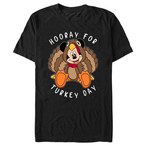 Men s Mickey Friends Hooray For Turkey Day T shirt Target