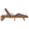 VidaXL Sun Lounger with Cushion Solid Acacia Wood - 4 of 4