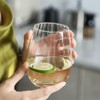 Slickblue Clear Ribbed Optic Wine Glasses Set of 6 - 18 oz - 3 of 4