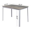 NicBex 4/5-Piece Retro Style Dining Set Dining Table & Chairs for Kitchen,Dining Room,Restaurant,Modern Dinette Set with Metal Frame - 4 of 4