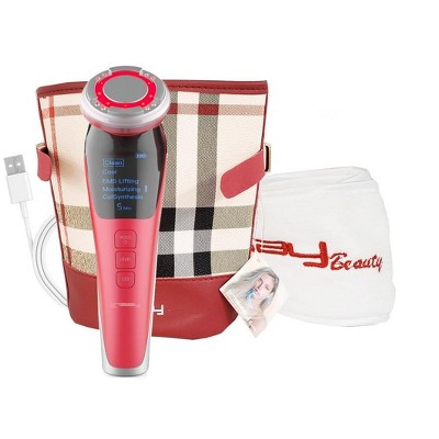 LINSAY Rejuvenation- Lifting  Device EMS Technology Warm/Cool LED Massage Anti-ageing SPA Bundle with USB Cable, Headband and cosmetic Bag