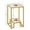 Yaheetech Modern Tempered Glass Side Table With Open Shelf For Living Room - 3 of 4