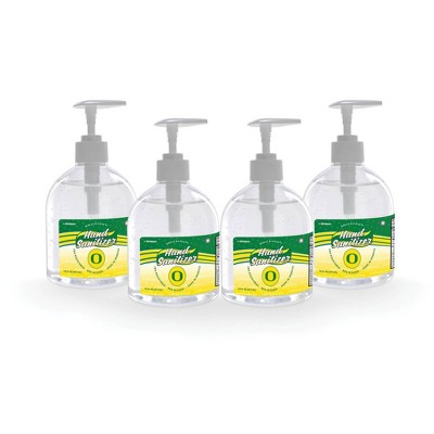 NCAA Oregon Ducks 16oz Pump Top Hand Sanitizer - 4pk