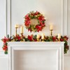 BrylaneHome Pre-Lit Poinsettia Christmas Collection - 2 of 4