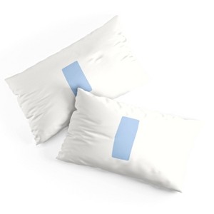 Deny Designs April Lane Art Block Blue Monogram I Microfiber Printed Pillow Sham - 1 of 3