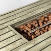 Mondawe 54 Inch Outdoor Fire Table Steel Fire Pit Table with Wood Grain Surface - 4 of 4