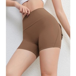 DOMETOUR Women’s High Waist Sports Short with Pocket - 1 of 4