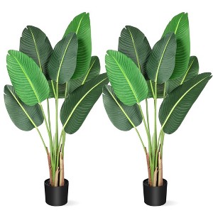 4 Ft/5FT/6FT Bird of Paradise Artificial Plant, Artificial Bird of Paradise Plant,1pack or 2pack - 1 of 4
