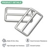 Unique Bargains Zinc Alloy Durable Multipurpose Tri Glide Metal Buckles for Bags 6 Pcs - 2 of 4