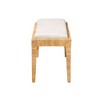 Sofia Rattan and Mahogany Wood Bench White/Natural Brown - Baxton Studio: Handmade, No Assembly Required - image 4 of 4