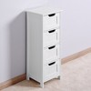 VYNXARIA Chic White Freestanding Bathroom Storage Cabinet with Drawers - 2 of 4