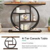 Syemin Console Tables Industrial Console Table, 4-Tier Rustic Sofa Table with Storage Shelve, Narrow Entryway Accent Table, Brown, 41.34"*11.8"*31.5" - 4 of 4