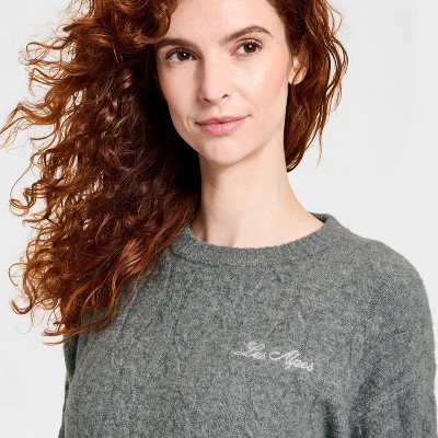 Women's Cozy Alpine Knit Boucl Crewneck Pullover Sweater - Universal Thread' Cream - image 4