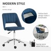 Lyngins Velvet Adjustable Height Swivel Home Office Chair with Hollow Back Design for Bedroom,Living Room,Blue - 4 of 4