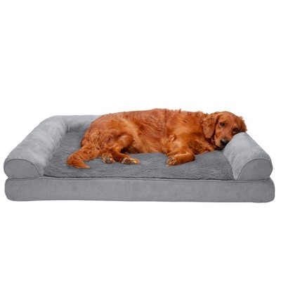 Furhaven Plush & Suede Full Support Sofa Dog Bed - Jumbo, Gray : Target