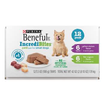Beneful IncrediBites Pate Small Wet Dog Food Variety Pack with Chicken & Beef Flavor - 42oz/12ct