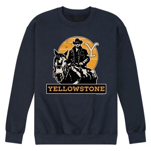 Men's - Yellowstone - RIP Riding On Horse Graphic Fleece Sweatshirt - 1 of 4