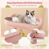 Tangkula 58" Plush Cat Tree Floral Climbing Tree Multi-level Cat Tower w/ Round Basket - 4 of 4