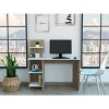 INFURNIC Desks Writing Desk with Four Shelves Spacious Surface and Modern Color Combinations, Multicolored, 17.7"*47.2"*47.2" - 3 of 4
