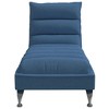 vidaXL Chaise Lounge with Cushions Blue Fabric - 4 of 4