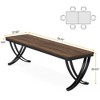 Lirago Brown 78.74" Industrial Double Desk Engineered Wood Metal Frame 29.53x78.74x27.56 Computer Workstation - 4 of 4