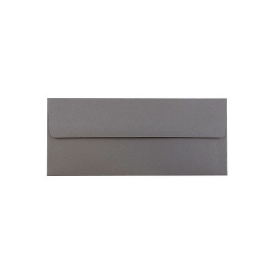 JAM Paper #10 Business Envelope 4 1/8" x 9 1/2" Dark Grey 25/Pack (36396438)