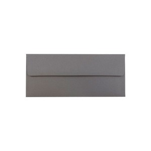 JAM Paper #10 Business Envelope 4 1/8" x 9 1/2" Dark Grey 25/Pack (36396438) - 1 of 2