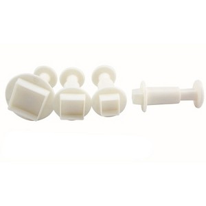 O'Creme Square Plastic Plunger Cutters, 4 Different Sizes, 1 Each - 1 of 1