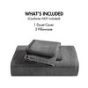 Sapphtopaz Duvet Set Bedding Set Twill Stone-Washed Softness Oversized Duvet Cover,3 Piece 1 Duvet Cover,2 Standard Shams - 2 of 4