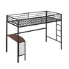 NicBex Twin over Full Bunk Bed with Desk Convertible Metal Bed Frame with Full Length Guardrail and Ladder, No Box Spring Required - 3 of 4