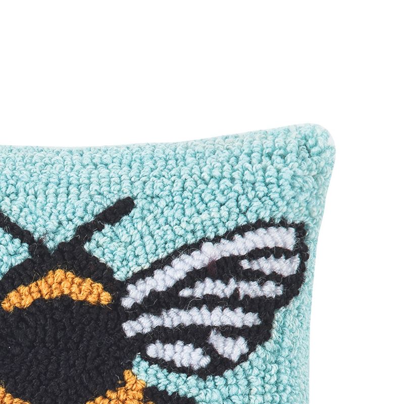 C&F Home 8" x 8" Bumble Bee Hooked Petite Throw Pillow, 5 of 6