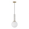 Savoy House Callaway 1 - Light Pendant in  White Marble/Warm Brass - 4 of 4