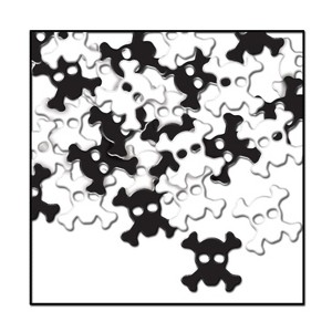 Beistle Fanci-Fetti Skull & Crossbones, Each Pack is 1 oz, 4 packs included (4 Oz/Pkg) Multicolored - 1 of 1