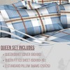 Superity Linen 180TC Denim Plaid Duvet Set - 2 of 4