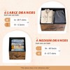 GALAXHERO 10-Drawer Bedroom Dresser, Fabric Storage Tower with Cabinet, Tall Organizer for Clothing & Closet, Metal Frame & Wooden Top - 3 of 4