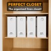 4-Pack Bed Sheet Organizers and Storage, Foldable Sheet Organizers for a Linen Closet, White - 4 of 4