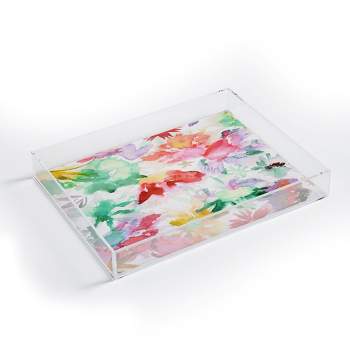 Ninola Design Spring Memories Floral Painting Acrylic Tray - Deny Designs